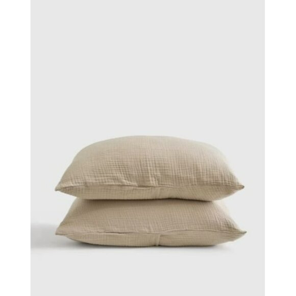 NWOT Quince King Dune Organic Airy Gauze Sham Set – 2 Shams Included - Picture 1 of 3